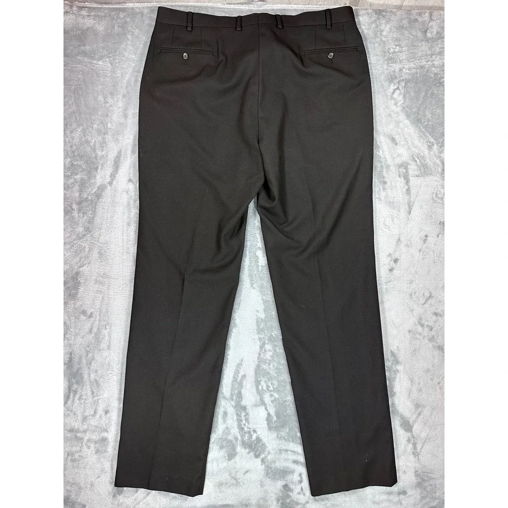 Lauren Ralph Lauren Mens Black Dress Pants Flat Front Trousers 38W x 34L CA01129